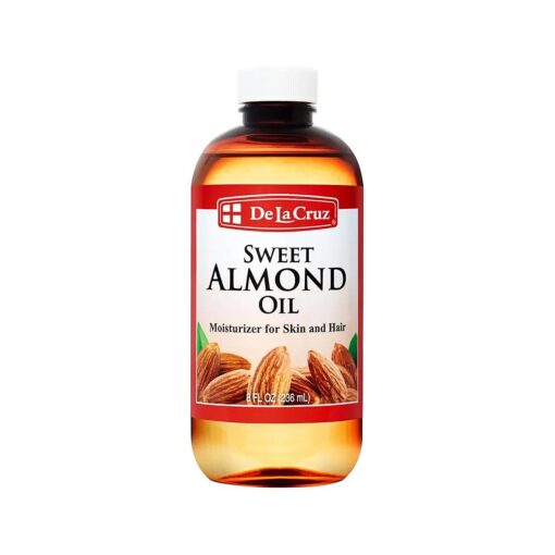 De La Cruz Sweet Almond Oil - Expeller Pressed Almond Oil for Skin and Hair 8 FL, OZ, ( 236 mL )