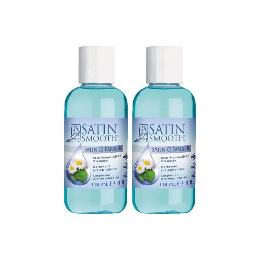 SATIN SMOOTH Satin Cleanser Skin Preparation Cleanser 4 oz x 2 packs