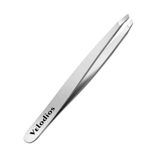 Professional Grade Slant Tweezers, Best Tweezers for Eyebrow, Facial Hair, Chin Hair and Ingrown Hair Removal, Premium Stainless Steel Slant Tip Tweezers for Women