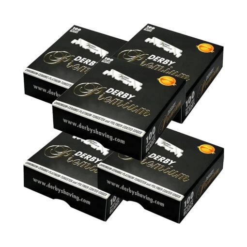 500 `` Derby Premium" Single Edge Razor Blades for straight razor