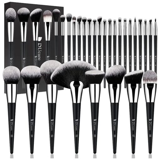 DUcare Makeup Brushes Professional 32Pcs Make up Brushes Set Premium Synthetic Kabuki Foundation Blending Brush Face Powder Blush Concealers Eye Shadows