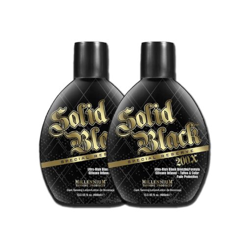 Millennium Tanning Solid Black Special Reserve 200X Tanning Lotion, 13.5 Ounces, 2-pack