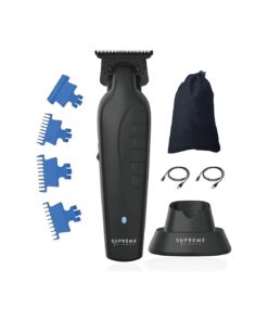 Supreme Trimmer Vader Trimmer ST3778 | Barber Liner Mens Beard Trimmer ( 210 Min Run Time ) DLC T Blade Cordless Hair Clippers | Black