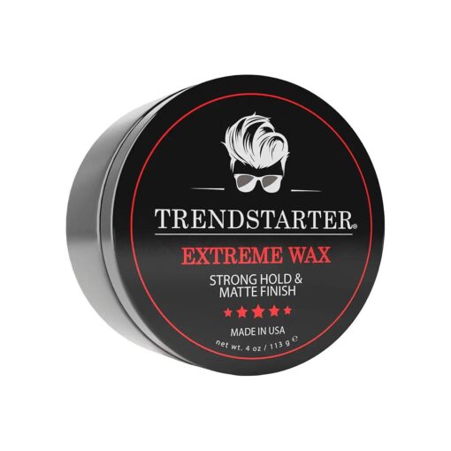 EXTREME WAX ( 4oz ) - Strong Hold - Matte Finish - Premium Water Based Flake-Free Hair Wax for All Hair Types - All-Day Hold Hair Styling Pomade