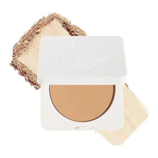 True + Luscious Sheer Halo Complexion Powder - Natural Matte Finish Foundation, Sheer to Medium Coverage - Clean, Vegan and Cruelty Free Powder Foundation - 0.32 oz