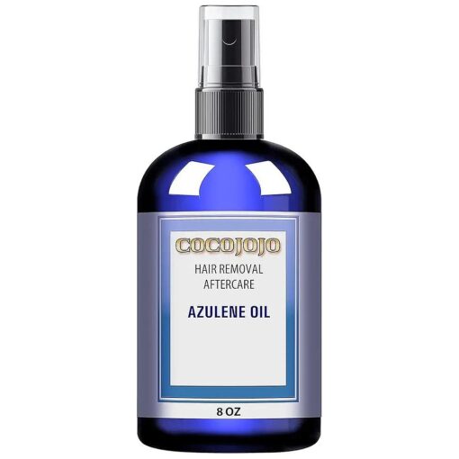 cocojojo Azulene Oil After Waxing Sugaring Soothing Hair Retardant 8 Oz Decreasing Hair Thickness After Hair Removal 100 % Natural Delaying Hair Regrowth