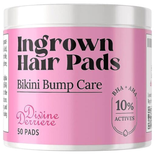 Prevent Ingrown Hairs and Razor Bumps - Ingrown Hair Treatment for Bikini Area and Razor Bumps - Ingrown Hair Pads with BHA & AHA Topicals for Razor Burns, Razor Bump Stopper After Waxing Skin Care