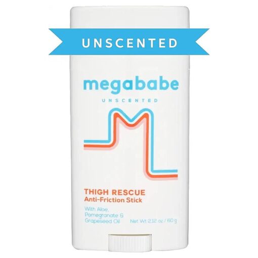 Megababe Thigh Rescue Anti-Chafe Stick | Prevents Skin Chafe & Irritation | Thighs, arms, bra-lines & more | 2.12oz - Unscented