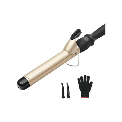 Curling Iron 1 1/4 Inch Hair Curler-Instant Heat Curling Wand Dual Voltage, Ceramic Tourmaline Hot Tools for Long Hair- Temperature LCD Display Pro Artist Produces Long Lasting Hair Styling ...