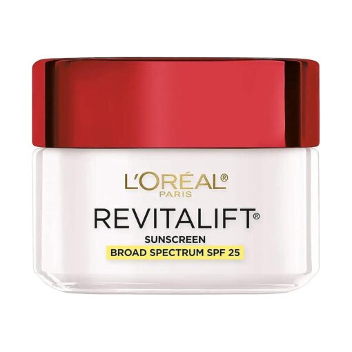 L'Oreal Paris Revitalift Anti-Wrinkle and Firming Face Moisturizer with SPF 25, Pro-Retinol and Centella Asiatica, Paraben Free, 1.7 oz ( Packaging may vary )