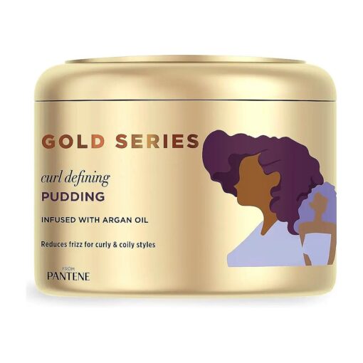 Pantene, Hair Cream Treatment, Sulfate Free Curl Defining Pudding, Pro-V Gold Series, for Natural and Curly Textured Hair, 7.6 fl oz