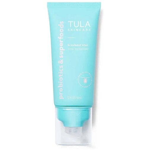 TULA Skin Care Breakout Star - Acne Moisturizer, Prevents & Treats Mild Breakouts, Brightens Marks, Soothes Skin, Contains Probiotics, Salicylic & Azelaic Acid, Niacinamide, Watermelon, 1.7 fl oz .