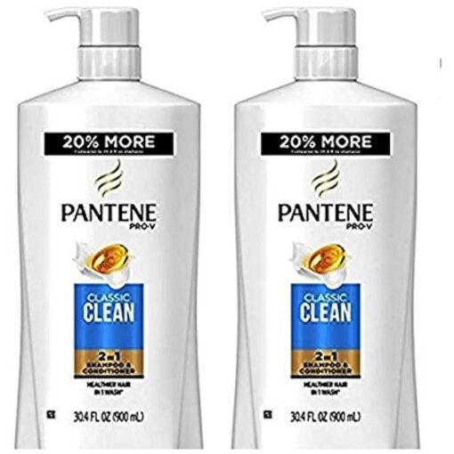 Pantene Pro-v Classic Clean 2in1 Shampoo and Conditioner, ( Pack of 2 ) 30 Fl Oz, 1.82 Pound