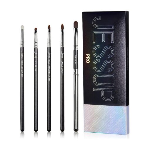 Jessup Lip Brush Set, Professional Lip Makeup Brushes for Lipstick Streak-Free Application, Premium Synthetic Hair, Contour Define and Accentuate Your Lip 5pcsT325