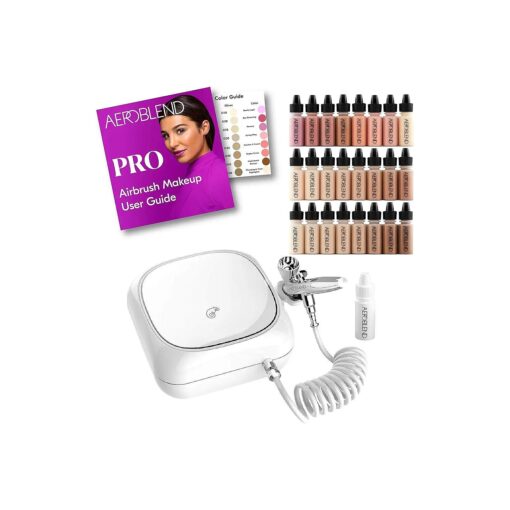 Airbrush Makeup PRO Starter Kit - Professional Cosmetic Airbrush Makeup System - 24 Color