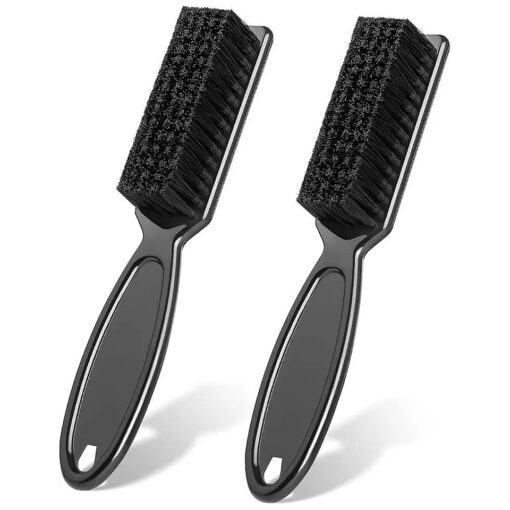 2 Pieces Barber Blade Cleaning Brush - Gitmax Clipper Brush Cleaner, Barber Fade Brushes for Haircut, Barbers Supplies