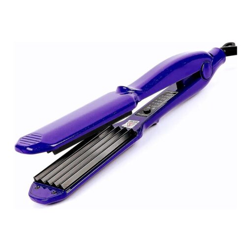 MBHAIR Ceramic Crimper Iron for Volumizing Fluffy Hairstyle, Corrugation Crimper Hair Iron, Anti Static Ceramic Hair Crimping Iron Adjust Temperature ( Purple )