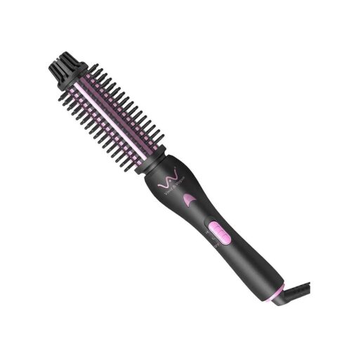 2IN1 Hair Brush Iron Professional Hair Curling Iron & Hair Curler Brush Ceramic Hot Brush, Negative Ionic Dual Voltage for Travel