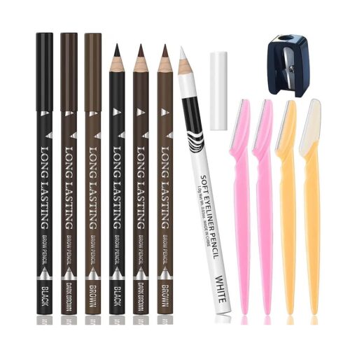 7Pcs Multicolor Eyebrow Pencil Eyeliner Set, Waterproof Eye Brow Pencil, Easy to Coloromen Women Professional Eyebrow Pencil Smudge Proof Long Lasting Makeup Eye Liners ( Multicolor )