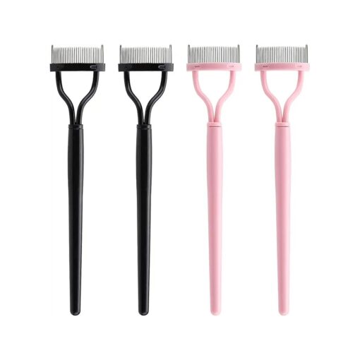 4 Pcs Lash Comb Eyelash Separator Metal Teeth Mascara Comb Eyelash Definer Lash Separator Tool Eyelash Brush