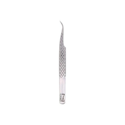 M LASH Eyelash Extension Tweezer - Professional & Precision Lash Tweezer for Eyelash Extensions - Japanese Steel, Diamond Grip, Fiber Tip ( X3, Silver )