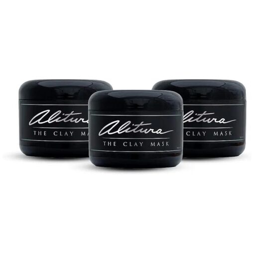 Alitura 3-PK Clay Face Mask Skin Care - Facial Mask to Exfoliate, Cleanse & Moisturize - Cruelty-Free Clay Mask w/Vitamin C & Pearl Powder