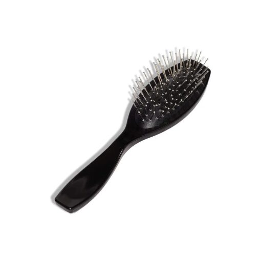 Wig Wire Brush by The Hair Shop - Salon Professional Grade Ergonomic Travel Size- Small & Safe Detangler Tool for 100 % Remy Human & Synthetic Hair Extensions, Wigs, & Doll Hair - For Kids, Men & Women