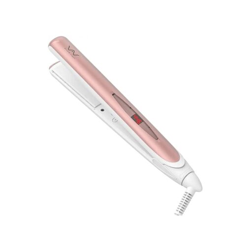 VAV Professional Hair Straightener Negative Ions Ceramic Flat Iron 1 Inch 2 in 1 Curling Iron and Straightener Constant Temperature 410degF for Girls