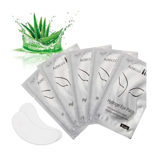 AHIER Eyepads Eyelash Extensions Lint Free, 100 Pairs Set Eye Pads for Lash Extensions, Hydrogel Eye Patch DIY False Eyelash Lash Extension Makeup Eye Gel Pad