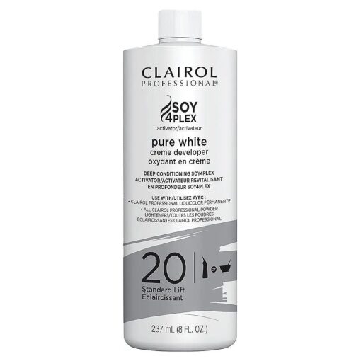 Clairol Professional Clairoxide Pure White 20 Volume Creme Developer, 8 Fl Oz ( Pack of 1 )