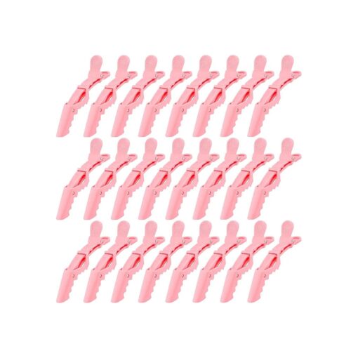 Ondder 24 Pack Alligator Hair Clips for Styling Sectioning Pink Clips for Hair Large Salon Pro Hair Clips for Barber Coloring Cutting Big Gator Hair Styling Clips Hair Accessories for Women Men