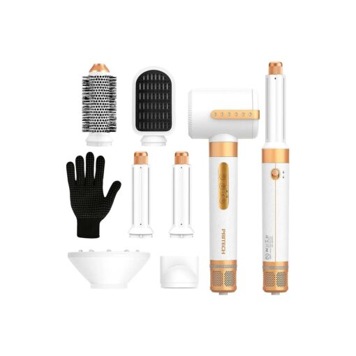 Hair Dryer Brush, PRITECH Blow Dryer Brush Set with Diffuser, Hair Styling Tools 110000 RPM High Speed Volumizer Drying, Curler Straightener