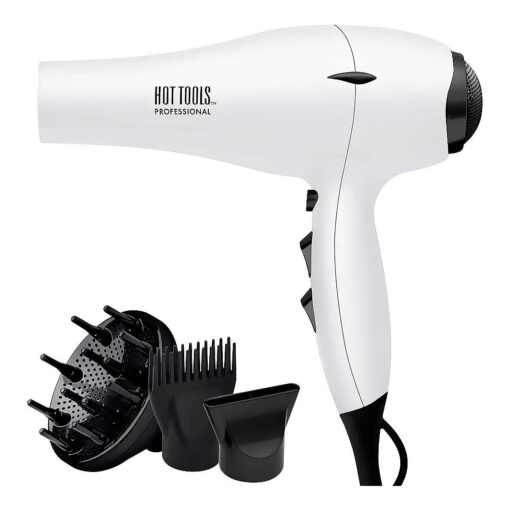 HOT TOOLS Pro Artist Tourmaline 2000 Turbo Hair Dryer, White