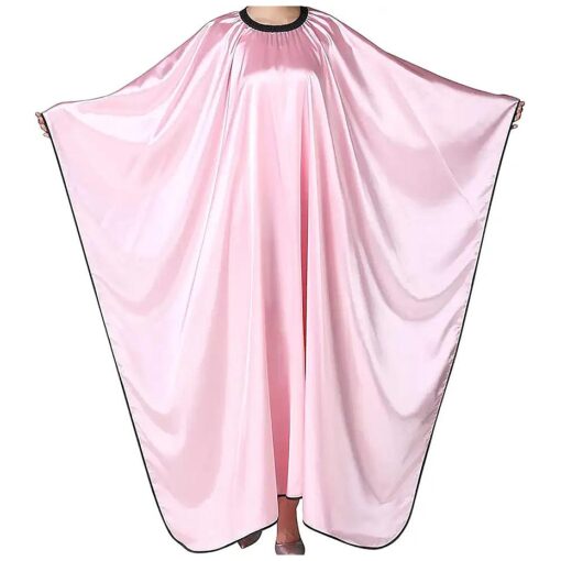 Barber Cape, Professional Hair Salon Cape with Adjustable Metal Clip, Shampoo Hair Cutting Cape for Barbers and Stylists - 55 x 63 inches ( Pink )