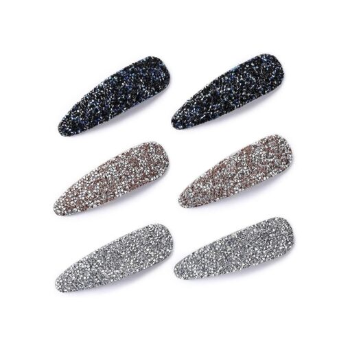 Rhinestone Hair Clips for Women and Ladies Shining Crystal Snap Clips Different Color Rhinestone Hair Pins Hair Barrettes for Party Wedding Daily Girls Hair Decorative ( Pink blue gray )