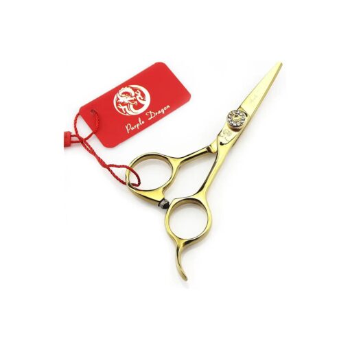 Professional Facial Hair Scissors for for Men Moustache & Beard Trimming Shears, Extremely Sharp 4" Barber Refine Cutting & Styling Scissors ( 4.0 inch ) Gold