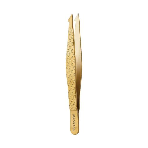 Revlon Gold Series Slant and Point Tip Tweezer, Titanium Coated for Maximum Durability