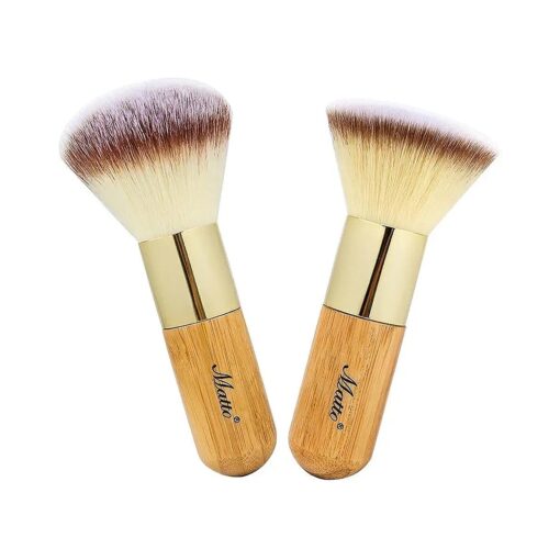 Matto Makeup Brush Set 2 Pieces Face Blush Kabuki Powder Foundation Makeup Brushes for Mineral BB Cream