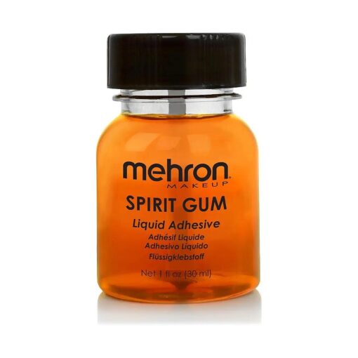 Mehron Makeup Spirit Gum | Spirit Gum Adhesive | Special FX, Cosplay, Halloween, Stage Performance Makeup | Professional Cosmetic Glue Adhesive for Face, Skin, & Body ( 1 oz )