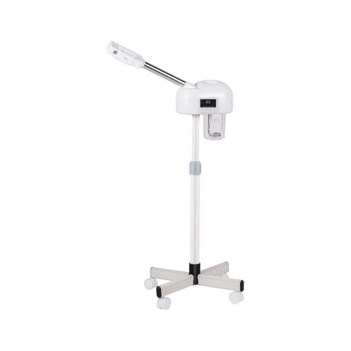 Professional Ozone Facial Steamer for Clean Skin, LCD Display, Facial Steamer for Esthetician, Use at Home & Salon, Spa with Hot Mist, Timer Function, Adjustable Height & Rolling Wheels