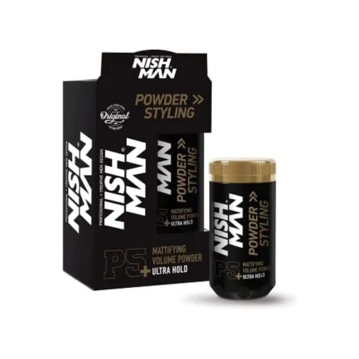 nishman Hair Styling Series ( P5+ Powder Wax Ultra Hold, 20gr )