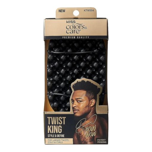 KISS Colors & Care Twist King - Premium Twist Tool, Long-Lasting Durable, 2X Longevity, Defines Twists, Professional Quality, Quick & Easy Styling, Washable, Black, 0.53 pounds ( KTWS04 )