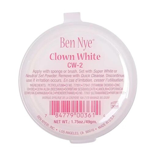 Ben Nye Clown White Makeup, 1.75oz./49gm .