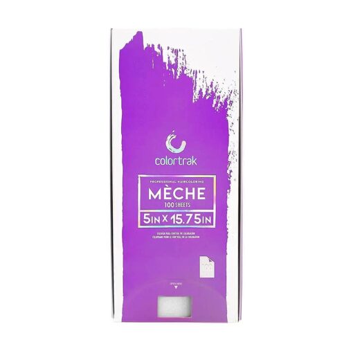 Professional Reusable Hair Coloring Meche Sheets, Improves Color Saturation, Ideal for Bold Fantasy Hair Color, Transparent Sheets Can Be Reused, Pre-Cut, 5 x 16 Inches, 100 Sheets Per Pack