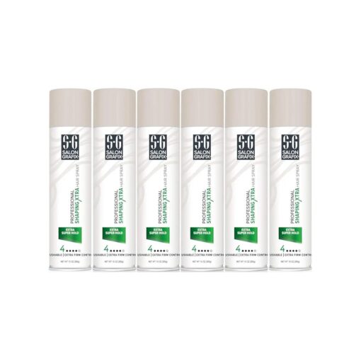 Salon Grafix Profession Shaping Hairspray, Extra Super Hold 4, 10 Oz ( Pack of 6 )