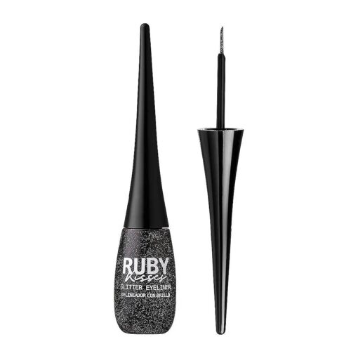 Ruby Kisses Eye Bling Glitter Eyeliner, Glitz N ' Black