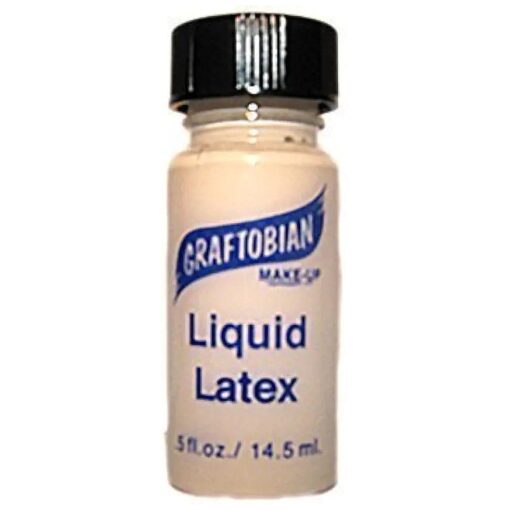 Graftobian Liquid Latex SFX Makeup - Professional Skin Safe Adhesive for Special Effects and Body FX, For Theatrical Stage, Cosplay, and Halloween Makeup, 0.5 ounce