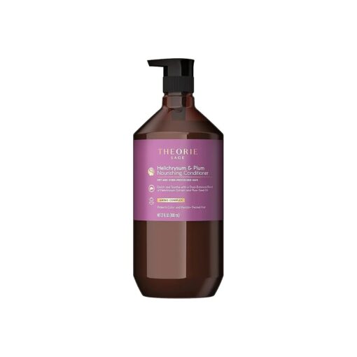 Theorie Helichrysum and Plum Nourishing Conditioner - Suited for Dry & Over Processed Hair - Protects Color & Keratin Treated Hair - 800ML