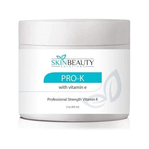 2oz -Pro-K Vitamin K Cream Professional Strength- Rosacea Capillaries, Thread Spider Varicose Veins, Puffy Dark Under Eye Circles .