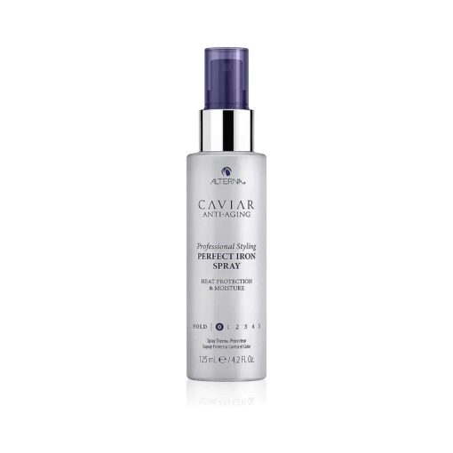 Alterna Caviar Professional Styling Perfect Iron Spray, 4.2 Fl Oz | Provides Heat Protection & High Shine | Sulfate Free